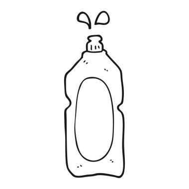 siyah ve beyaz çizgi film temizlik ürünü