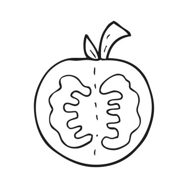 siyah beyaz çizgi film domates