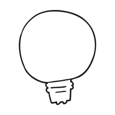 siyah beyaz çizgi film ampul