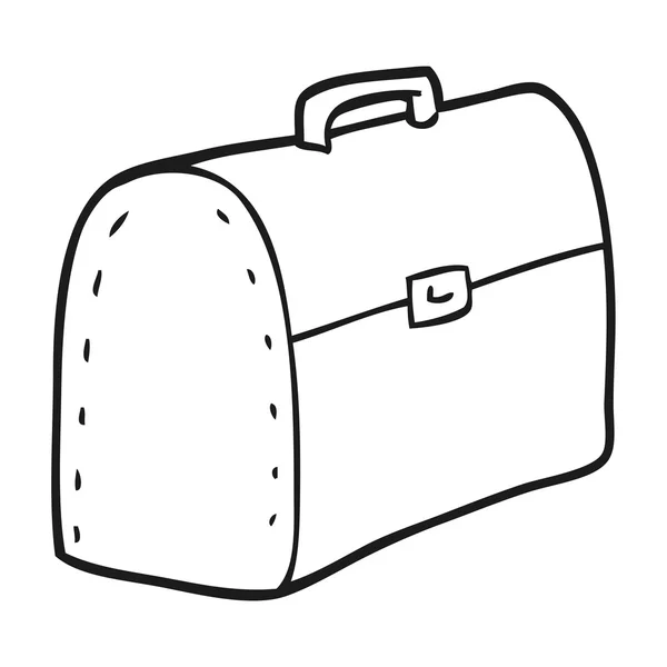 Bolsa de dibujos animados en blanco y negro — Vector de stock