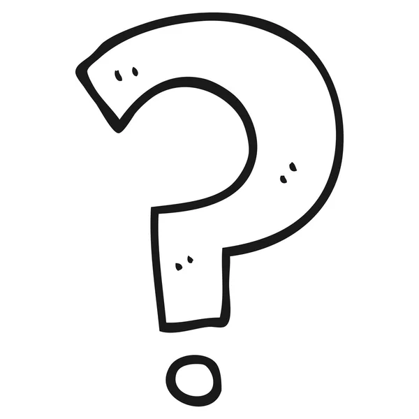 Black White Cartoon Question Mark Stock Vector by ©lineartestpilot