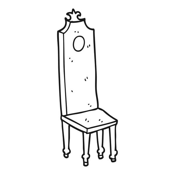 黒と白の漫画ファンシー椅子 — ストックベクタ