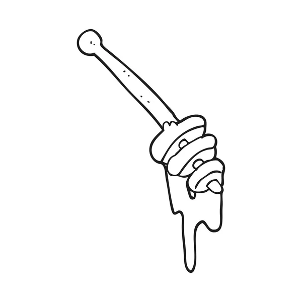 Preto e branco desenho animado mel dipper — Vetor de Stock