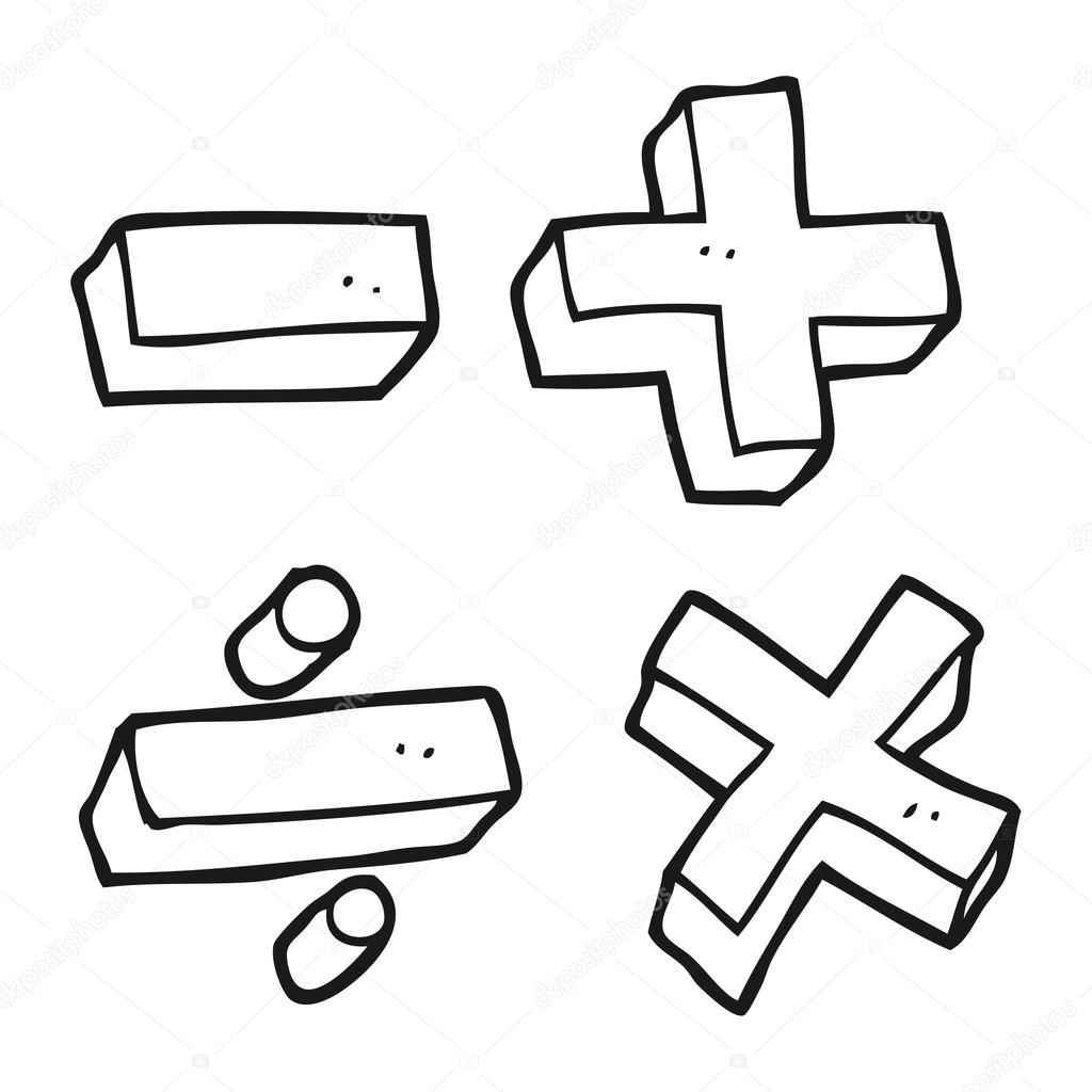 free black and white clipart for math - photo #45