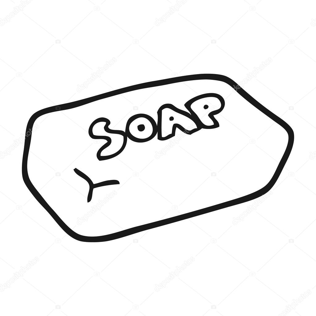 Black and white cartoon soap Stock Vector by ©lineartestpilot 101499922