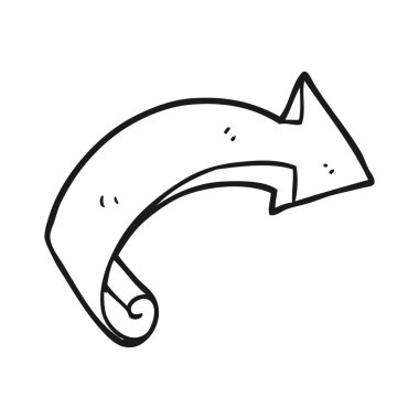 siyah ve beyaz karikatür oku