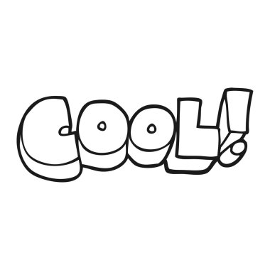 serin siyah beyaz çizgi film simgesi