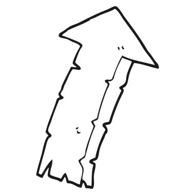 siyah ve beyaz karikatür oku