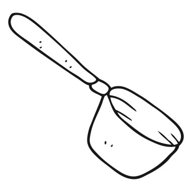 siyah beyaz çizgi film mutfak tencere