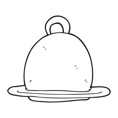 siyah beyaz çizgi film akşam yemeği servisi