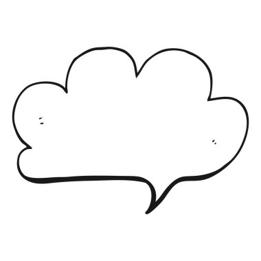 siyah beyaz çizgi film bulut konuşma balonu