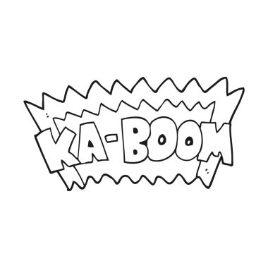 siyah beyaz çizgi film çizgi roman patlama