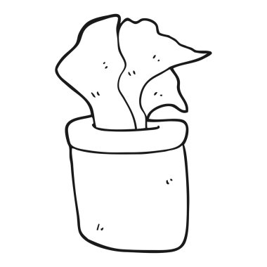 siyah beyaz çizgi film kutu mendil