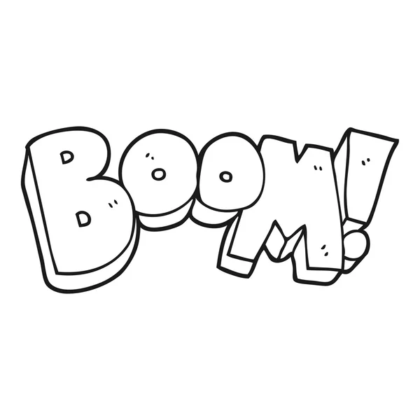 Noir et blanc bande dessinée boom — Image vectorielle