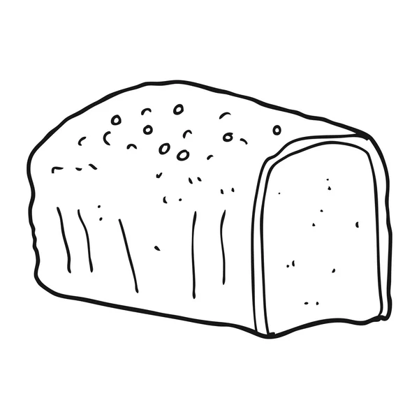 Roti kartun hitam dan putih - Stok Vektor