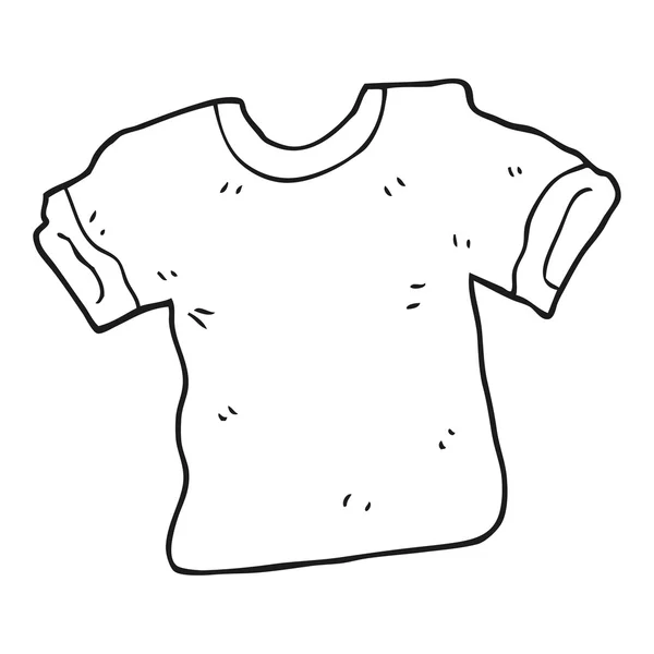 Preto e branco desenho animado t-shirt — Vetor de Stock