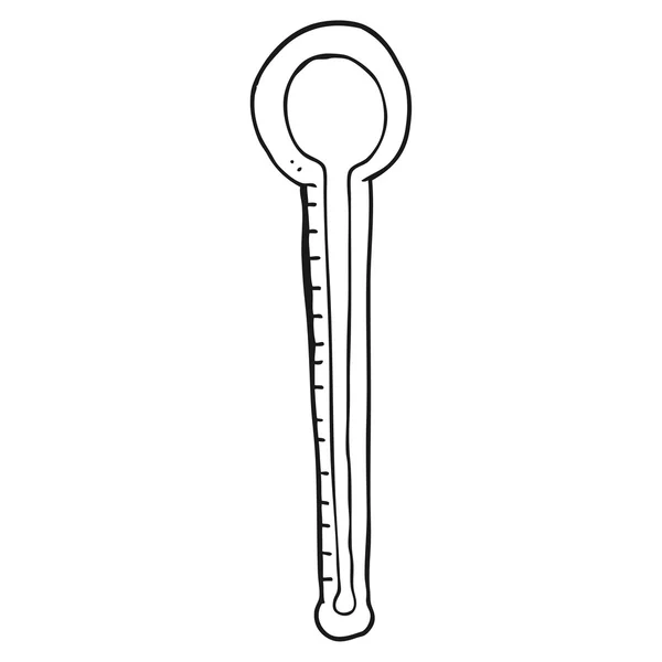 Svartvita tecknade termometer — Stock vektor