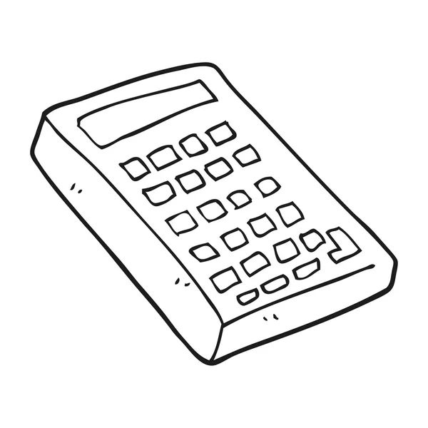 Calculadora de dibujos animados en blanco y negro — Vector de stock