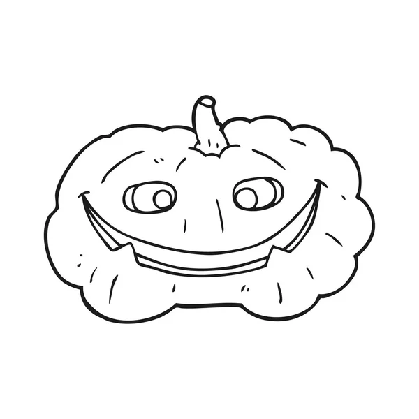 Calabaza de dibujos animados en blanco y negro — Archivo Imágenes Vectoriales