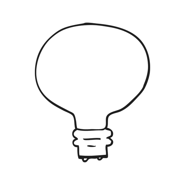 Svartvita tecknade lampa — Stock vektor