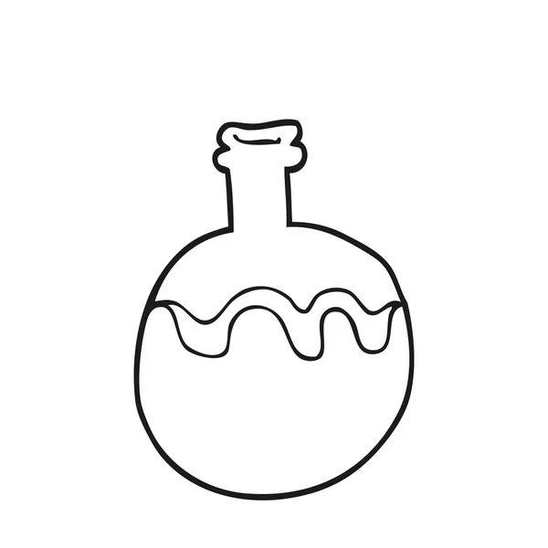 Potion magique dessin animé noir et blanc — Image vectorielle