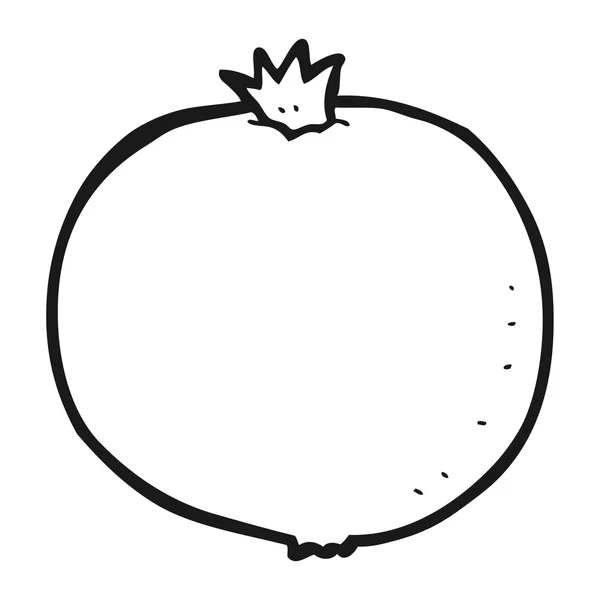 Schwarz-weiße Cartoon-Tomate — Stockvektor