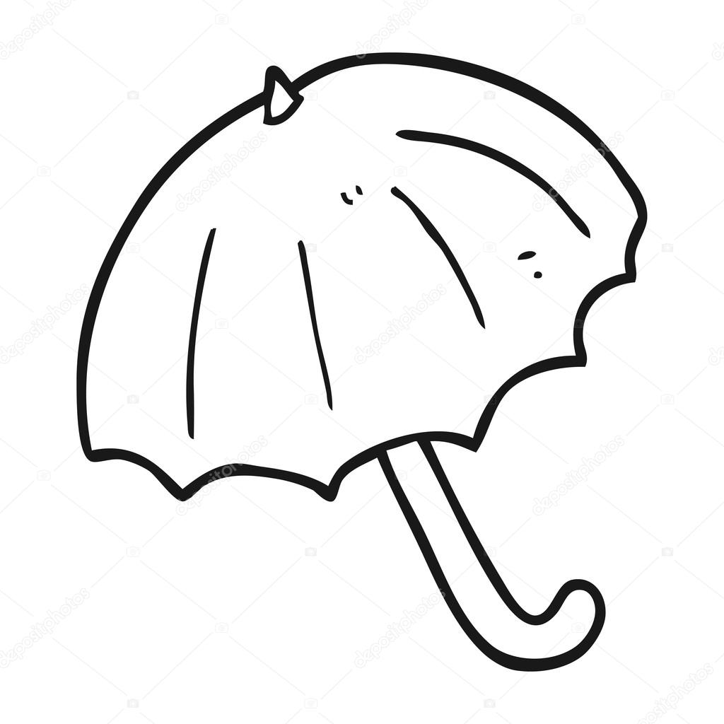 Cmages: black and white umbrella | Black and white cartoon umbrella