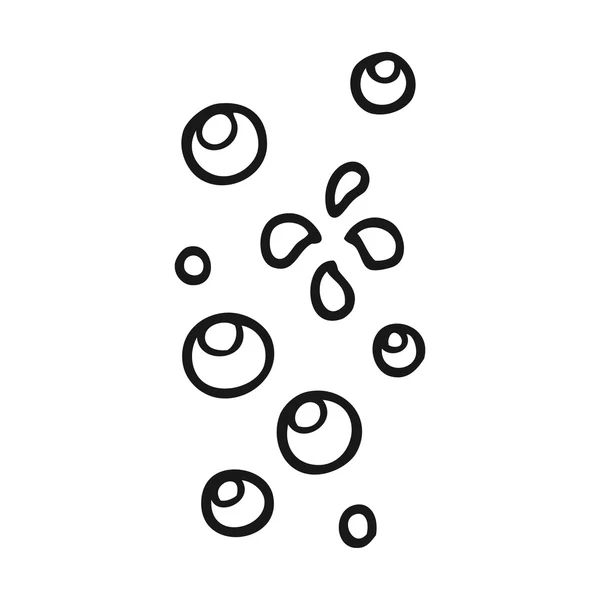 Burbujas de dibujos animados en blanco y negro — Vector de stock