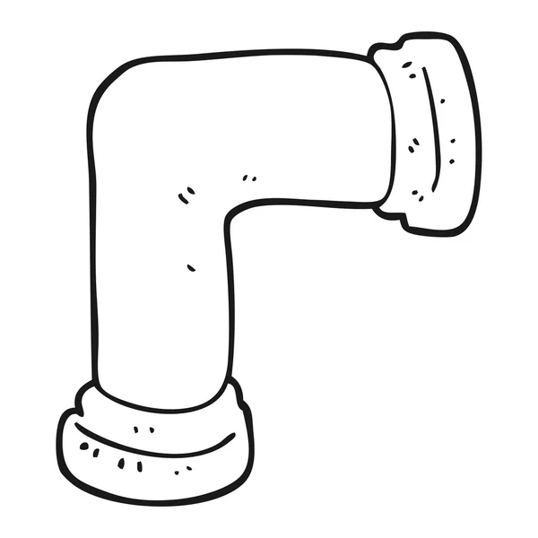 Černé a bílé kreslené potrubí — Stockový vektor