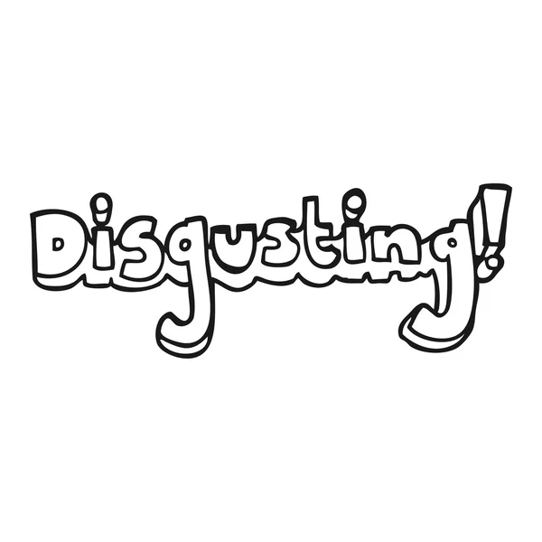 Disgusting black and white cartoon — Stock Vector