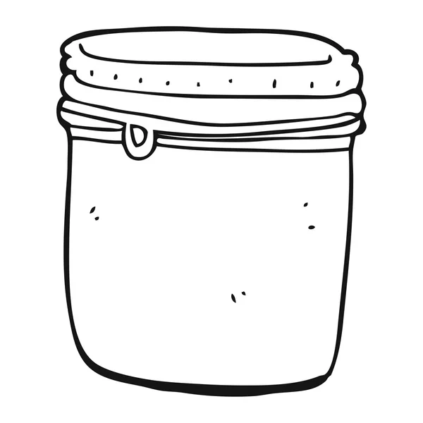 黑色和白色卡通 jar — 图库矢量图片