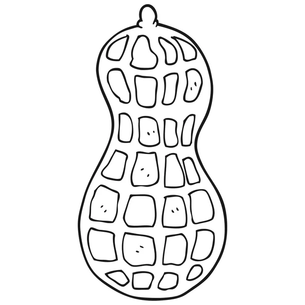Чорно-білий мультяшний арахіс — стоковий вектор