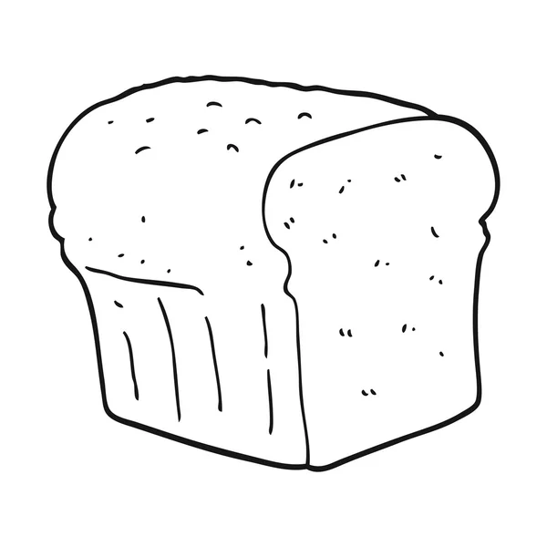 Black and white cartoon bread — Stock Vector