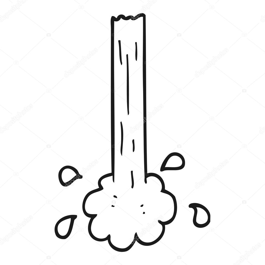 Dessin Animé Noir Et Blanc Verser De Leau Image