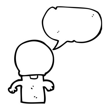 konuşma balonu çizgi film küçük yabancı