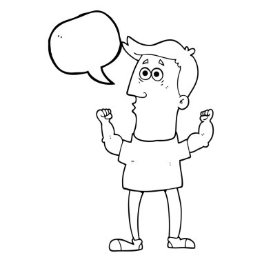 konuşma kabarcık karikatür pazı esneme adam şaşırttı