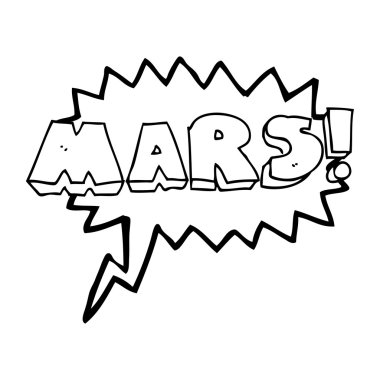 konuşma balonu karikatür Mars metin sembol