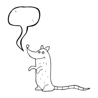 konuşma kabarcık karikatür sıçan