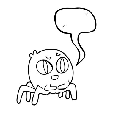 konuşma kabarcık karikatür örümcek