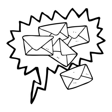 konuşma kabarcık karikatür mektup