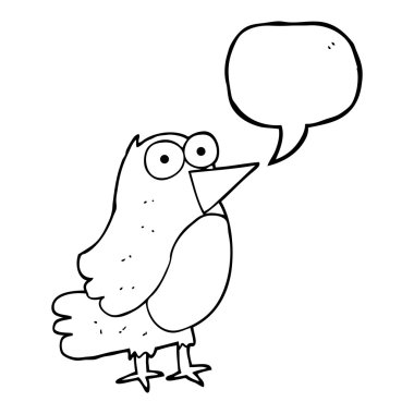 konuşma kabarcık karikatür robin