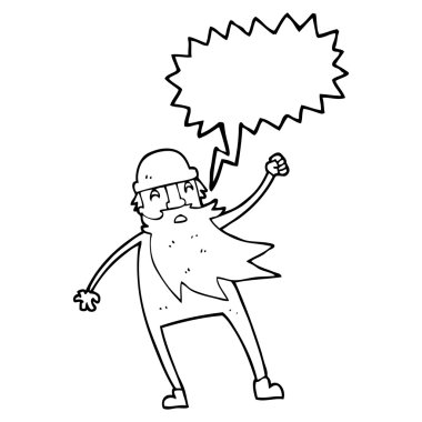 konuşma balonu çizgi film yaşlı adam termal iç giyim