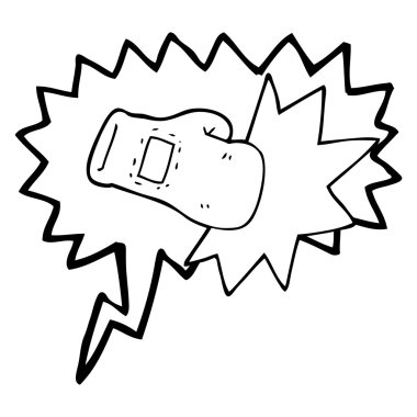 konuşma kabarcık karikatür Boks eldiveni