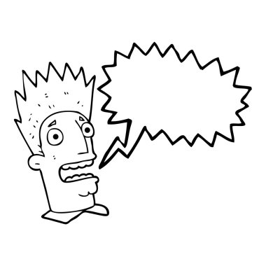 konuşma balonu şok adam çizgi film