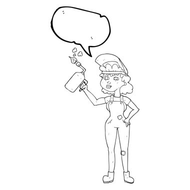 konuşma kabarcık karikatür kadın kaynak