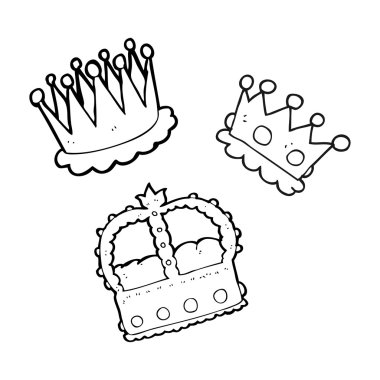 siyah beyaz çizgi film kron