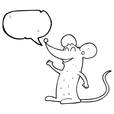 konuşma kabarcık karikatür fare