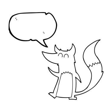 konuşma balonu çizgi film küçük kurt