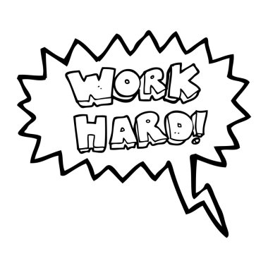 konuşma kabarcık karikatür çalışma zor sembolü