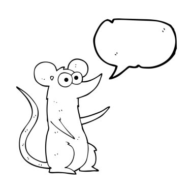 konuşma kabarcık karikatür fare